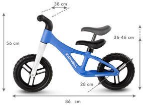 Kidwell Jogo balančný bicykel ružový – ľahký nylonový rám, EVA kolesá 28 cm, do 30 kg