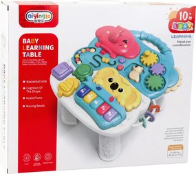 LEAN Toys Vzdelávací interaktívny hudobný stôl Sensory Pink