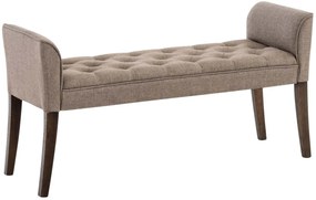 Lavica Cleopatra Chaiselongue látka, nohy antik tmavé - Sivo-hnedá (Taupe)