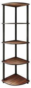 Regál Corner Walnut, 5 polic