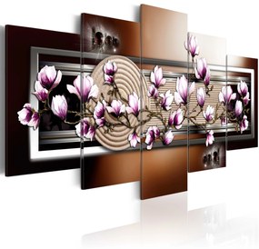 Artgeist Obraz - Zen garden and magnolia Veľkosť: 100x50, Verzia: Premium Print
