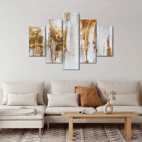Obraz - Abstrakcia so zlatou (150x105 cm)