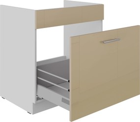 Dolná kuchynská skrinka pod drez Lavera 80 ZL 1S BB (korpus: biela + front: lesk cappucino). Vlastná spoľahlivá doprava až k Vám domov. 1134542