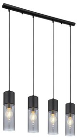 Globo 21000-4HB - Luster na lanku ANNIKA 4xE27/25W/230V čierna
