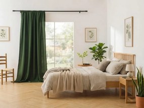 Záves OXFORD LIGHT 140x270 cm, tmavozelený Zavesenie: Riasiaca páska