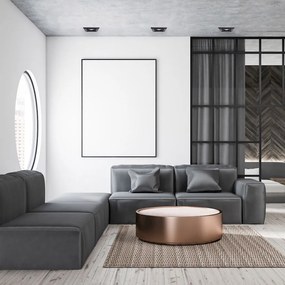 Podhľadové svietidlo Blocco, 1x čierne kovové tienidlo, (možnosť polohovania), b