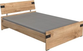 Posteľ Liverpool 140x200 cm, dub