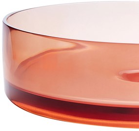 Okrúhle umývadlo ⌀ 36 cm červené TOLOSA Beliani
