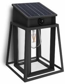 Philips Lysin UltraEfficient solárne LED svietidlo so senzorom čierna, 3,2 W, 500 lm, 2700 K