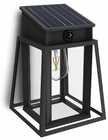 Philips Lysin UltraEfficient solárne LED svietidlo so senzorom čierna, 3,2 W, 500 lm, 2700 K