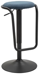 Čalúnená barová stolička s nastaviteľnou výškou v petrolejovej farbe/čierna (výška sedadla 61 cm) Destiny – Mauro Ferretti
