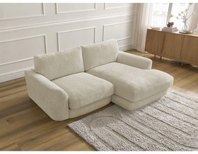 Béžová ženilková rohová pohovka (pravý roh/s leňoškou) Leonore – Bobochic Paris