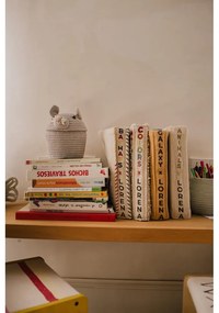 Sivý látkový detský kôš na hračky ø 15x15 cm Mini Renata the Rat – Lorena Canals