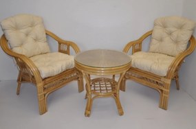 Ratanová sedacia súprava RIO DE JANEIRO 2+1 medová