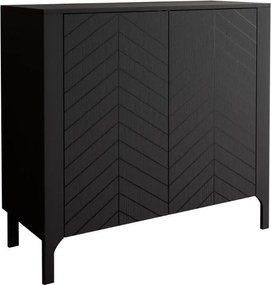 DVOJDVEROVÁ KOMODA SALOME ČIERNA 103 cm