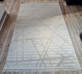 HU Krémovo, béžový moderný koberec TWIST CREAM 20294A Rozmer: 60x100 cm