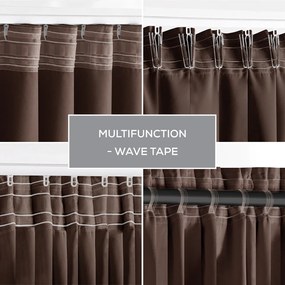 Hnedý zatemňovací termo záves 140x245 cm Pleat – Restilo