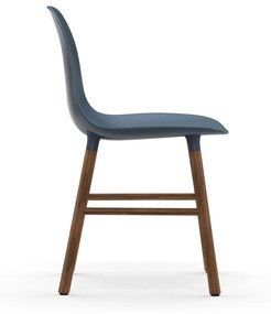 Stolička Form Chair – modrá/orech