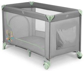 Ricokids Cestovná postieľka + matrac + taška 125 x 65 x 78 cm RK-240 mint grey
