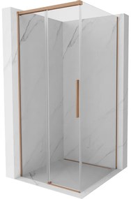 Mexen Rox, posuvný sprchový kút 95 x 95 cm, 8mm číre sklo, medený matný profil, 8C2-095-095-65-00
