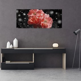 Obraz ružovej kvetiny (120x50 cm)