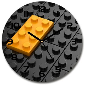 Sklenené hodiny okrúhle Lego pl_zso_30_c-f_93866818