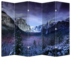 Paraván - Zimné horské krajiny (210x170 cm)