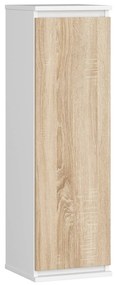 Závesná skrinka Wren  (biela + dub sonoma). Akcia -17%. Vlastná spoľahlivá doprava až k Vám domov. 1069935