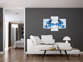 Obraz - Modré motýle (90x60 cm)