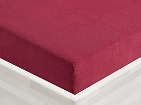 Froté napínacie prestieradlo FR-010 Vínové 100 x 200 - výška 20 cm