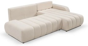 Rozkladacia rohová sedacia súprava DESIO pravá, úložný priestor, béžová