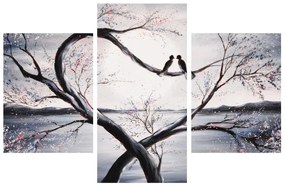 Zamilovaný obraz vtákov (90x60 cm)