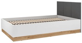 Posteľ Torino 120+Rošt Flx 1202 biela/dub castello/grafit