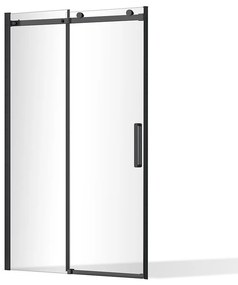 Posuvné sprchové dvere OBZD2 Černý elox 120 cm