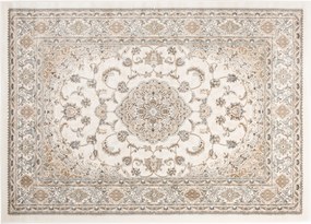 Biely obdĺžnikový koberec DUBAI CHU 6956A – nízky vlas Rozmer: 160x220 cm