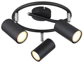Globo 57914-3 - Bodové svietidlo ALLVI 3xGU10/25W/230V čierna