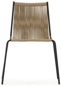 Béžové kovové stohovateľné jedálenské stoličky v súprave 2 ks Emily – Marckeric