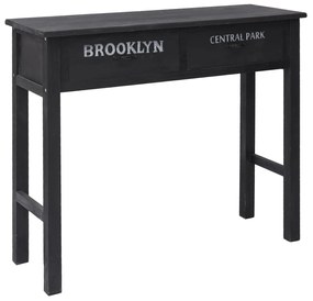 Konzolový stolík čierny 90x30x77 cm drevený