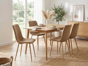 AKCE Hnedá zamatová stolička LAVA ALMOND BROWN II. akosť