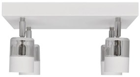 Helam LED Bodové svietidlo TUBSSON 4xGU10/6,5W/230V biela/lesklý chróm HE1412