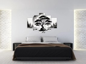 Obraz – Čiernobiela bonsai (150x105 cm)