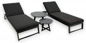 Doppler TISO + MELIA lehátko LIKA-TEX® - záhradná hliníková súprava 2+1