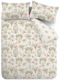 Béžové obliečky na jednolôžko 135x200 cm Paradiso Palm – Catherine Lansfield