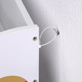 SongmicsHome Regál na hračky a knihy VESMÍR, 2 boxy, 93x30x100cm, biela s nálepkami