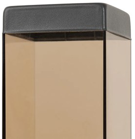 Moderný vonkajší lampový stĺp tmavosivý s dymom 45 cm - Malios