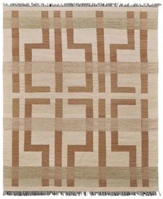 Ručne viazaný kusový koberec Leonidas DESP P124 Beige Mix, 140x200, béžová, hnedá, chodba / predsieň, Diamond Carpets India