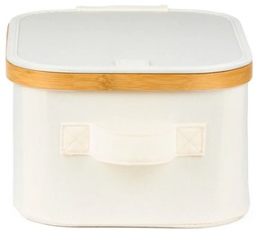 Úložný box G21 24 x 30 x 15 cm, bambusový s vekom, béžový