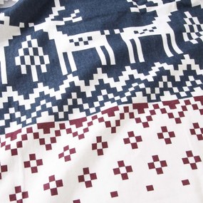 VIANOČNÉ FLANELOVÉ OBLIEČKY FLANELOVE 160X200 CM, 2KS 70X80 CM VZOROVANÉ