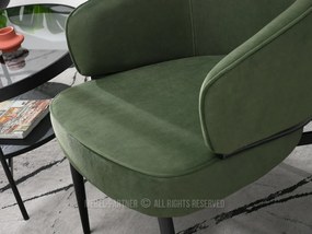 Kreslo Alfredo (zelená + čierna). Vlastná spoľahlivá doprava až k Vám domov. 1109870