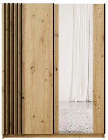 Skriňa Bayadero 10 III artisan/čierna lamely